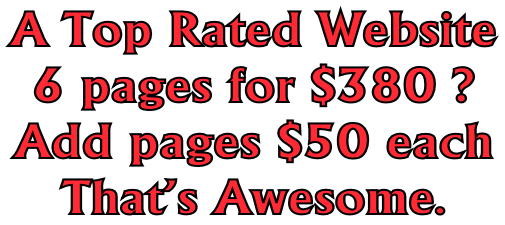 A Top Rated Website  6 pages for $380 ? Add pages $50 each That’s Awesome.